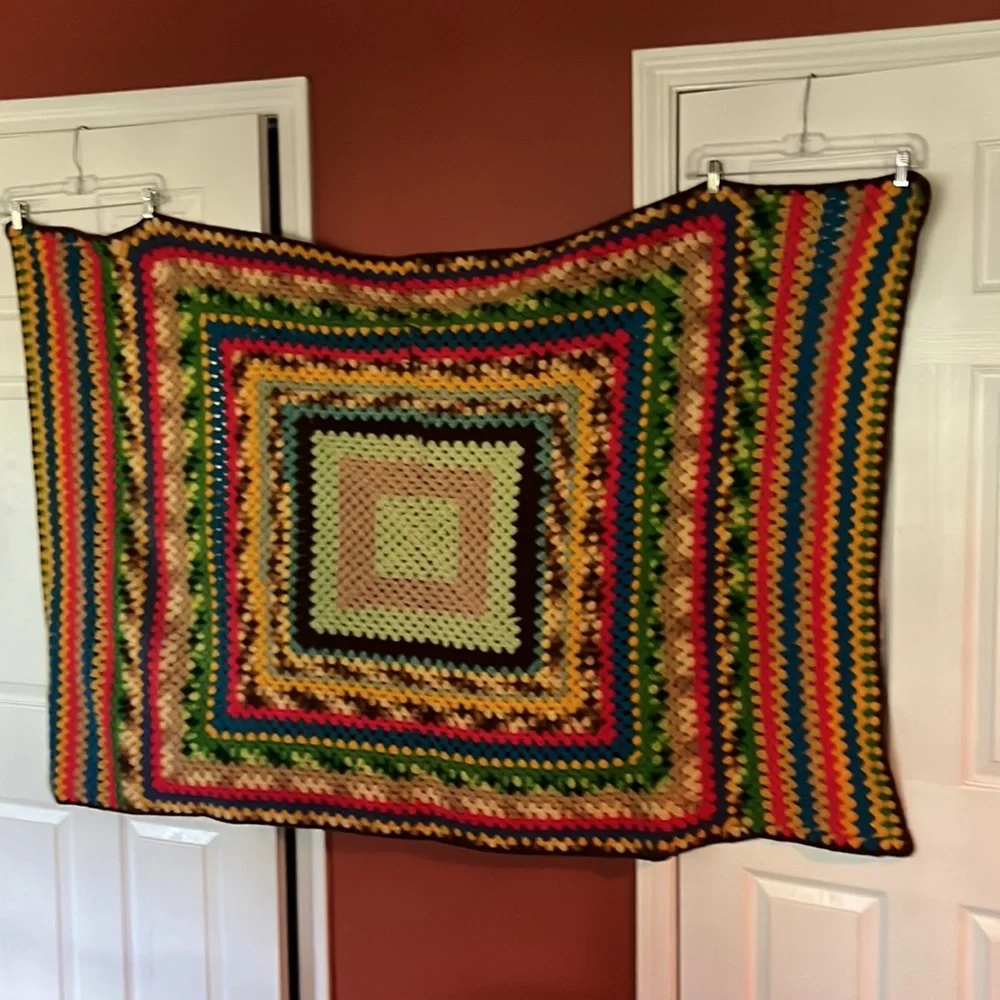 Multi color Aphgan Blanket 59” x 45”